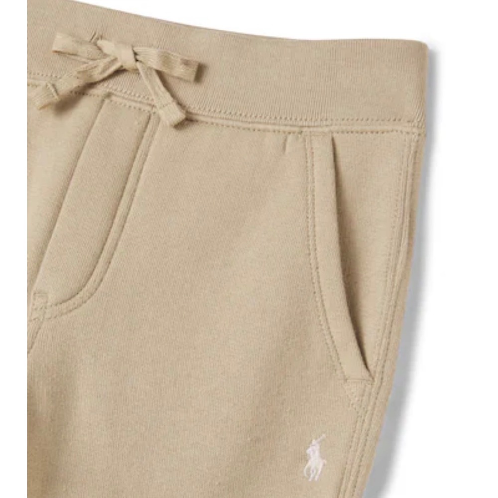 Polo Ralph Lauren Kids Khaki Cotton Sweatpants Joggers Tan Pony Logo Size S 7